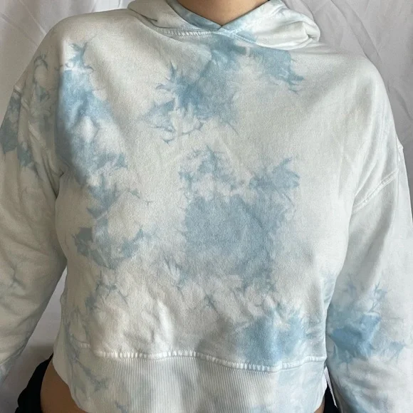 Frankie’s Bikinis Blue Tie Dye Hoodie - Picture 2 of 5